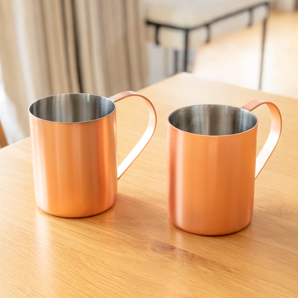 Crate and Barrel Moscow Mule 16-Oz. Mug in Copper - Set of 2